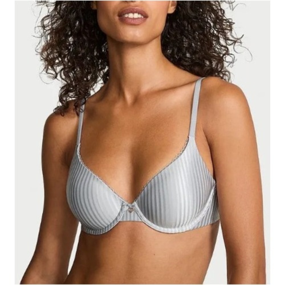 Body by Victoria's Secret Women's Silver Stripe Demi Bra Size 32DDD NWT